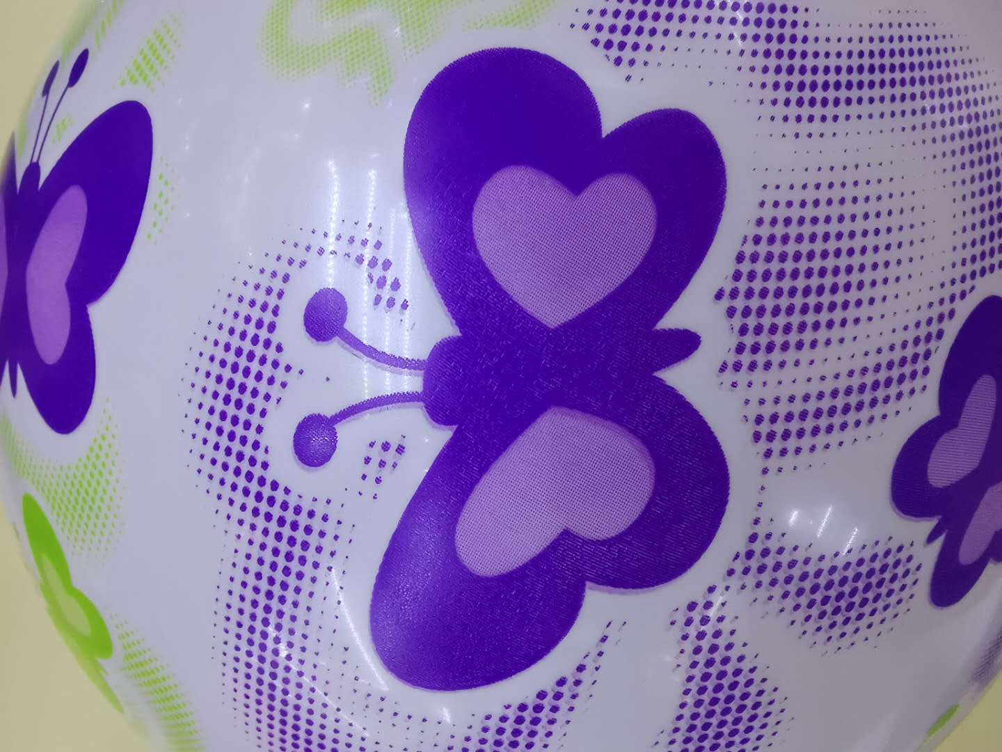 Kindergarten special inflatable patting ball children's toy, butterfly pattern explosion-proof thickened 22# two-color printed butterfly ball Specification image