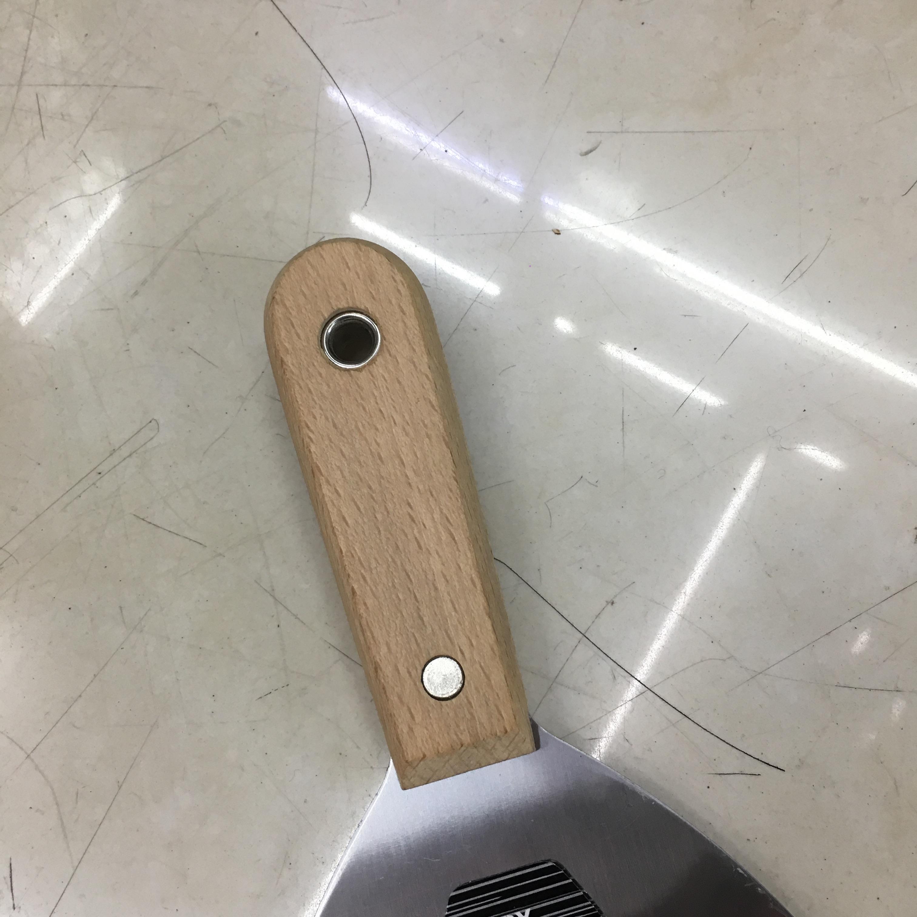 5寸不锈钢油灰刀批刀铲刀刮刀抹刀腻子刀加厚型木柄产品图