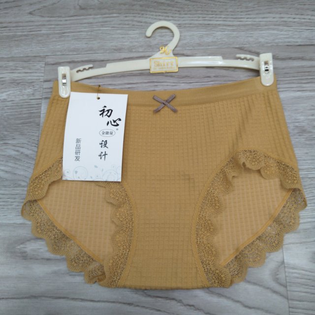 Cotton Underwear Female Korean Version Of Mid-Waist Triangle Lace Sexy Shorts