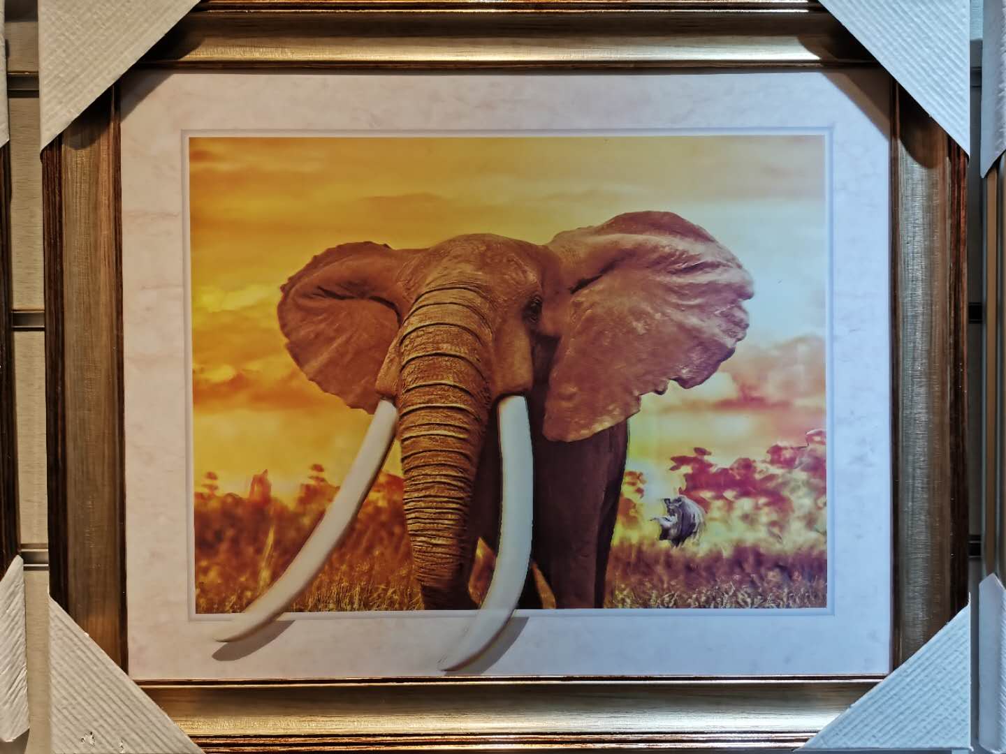 运通画框 40X50cm 5D 高清 PET 贴纸 立体画 PS 浅灰框