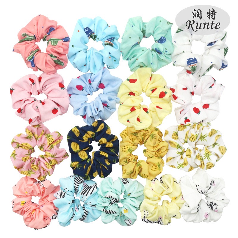 New Korean version of fashionable and creative cactus large intestine hair band for women, fruit hair accessory, animal large intestine hair band