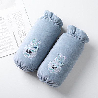 秋冬季简时尚女士双层长款袖套日用防污耐脏套袖袖筒多花色产品图