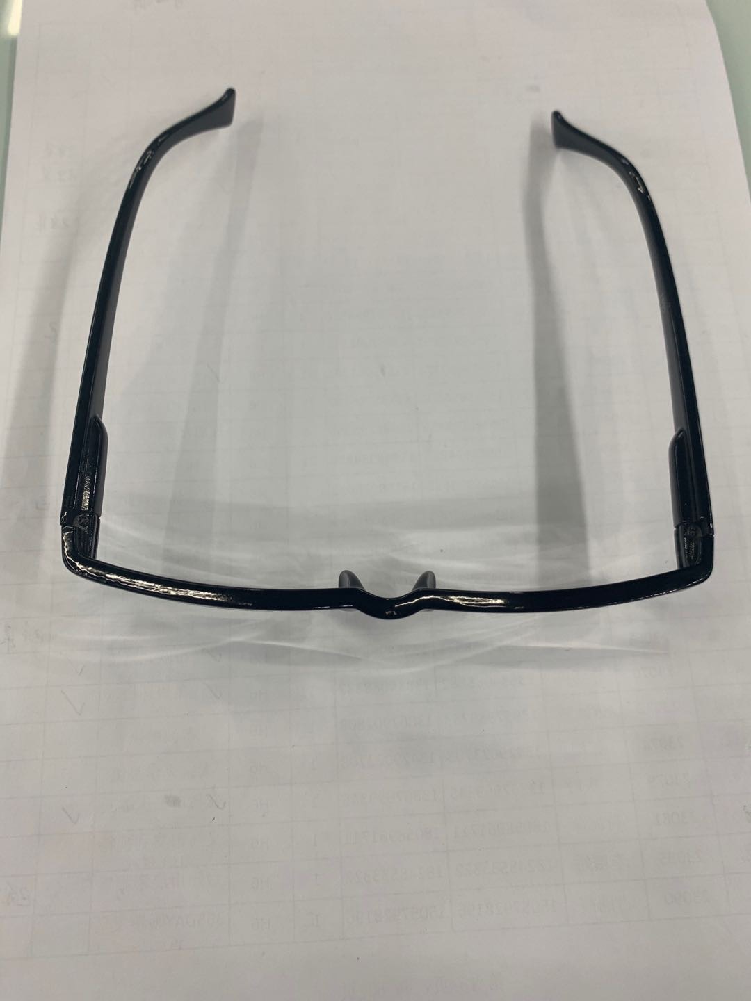 Classic semi-framed square myopia glasses and flat vision glasses details Picture