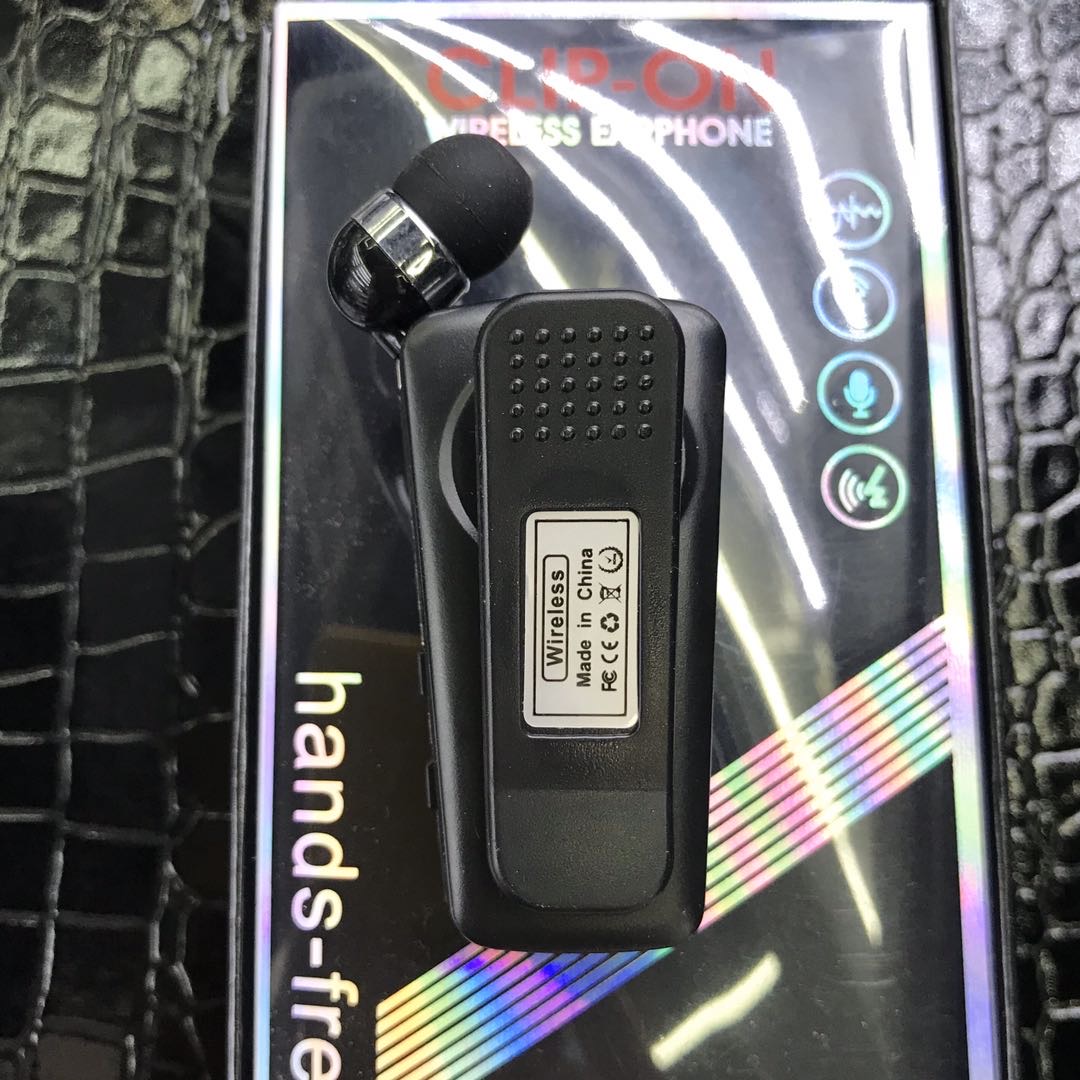 Cable de tracción collar telescópico clip extra largo standby business bluetooth auriculares unilaterales en el oído vibrador auricular inalámbrico universal Specification image