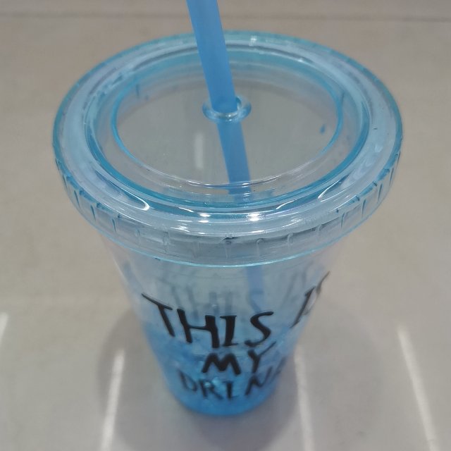 夏日冰杯双层塑料水杯网红奶茶碎冰杯彩色吸管杯