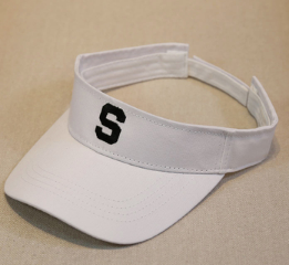 Men's White Letter S-Print Baseball Cap