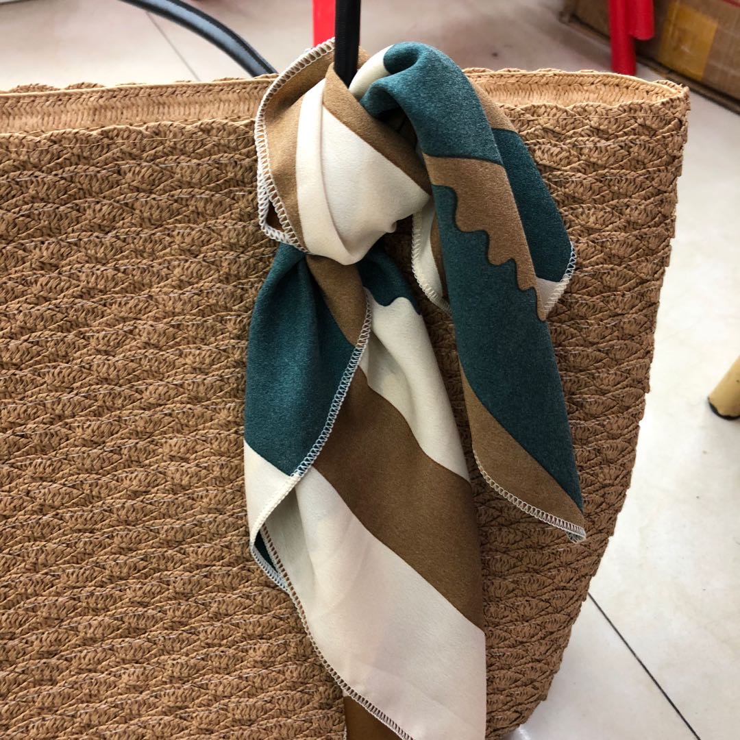 Ins Bow Woven Bag Holiday Bag Tote Shoulder Bag details Picture