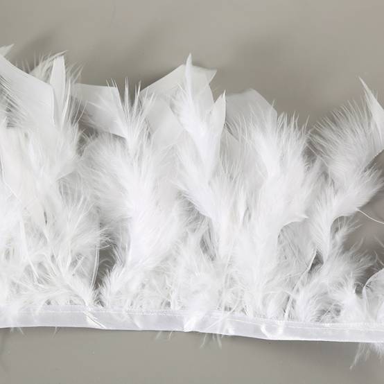 White Tip Dyed Cloth Strip Lamp Shade Feather Cloth Bag Clothing Accessories Diy Materials full figure