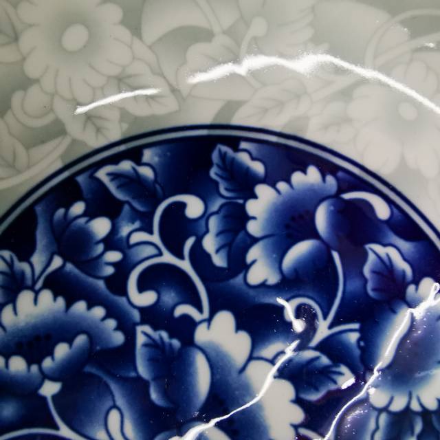 8-Inch Fruit Plate Blue And White 003 Dish Plate Creative Household Tableware Simple Japanese Dish Plate Round Plate Breakfast Plate Specification drawing