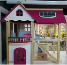 木制小屋女孩生日礼物过家家粉色房子别墅儿童玩具木质娃娃屋