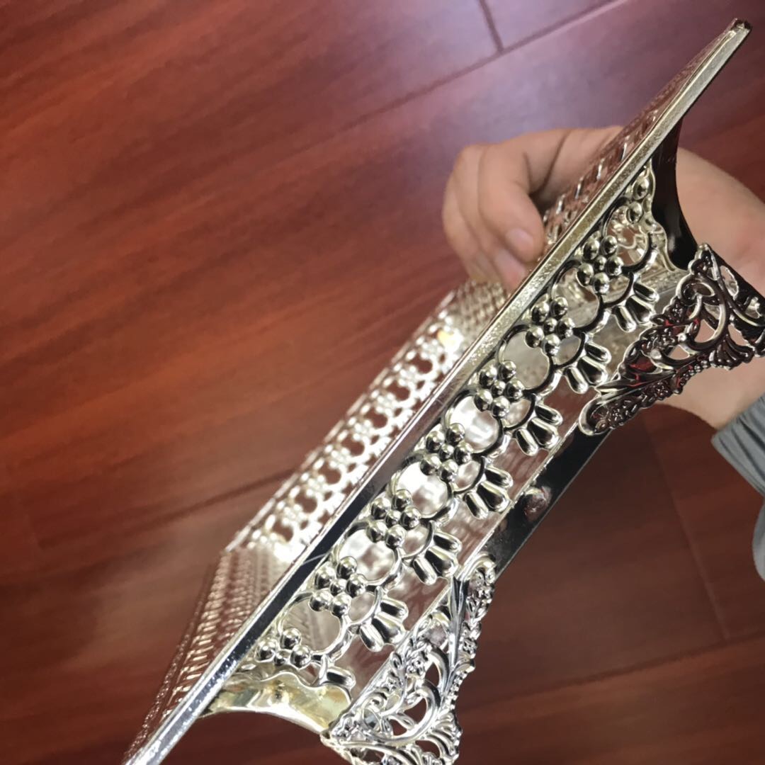 European Fruit Plate Fashion Fruit Plate Silver Tray High-Grade Fruit Plate Ktv Bar Hotel Retro Palace Fruit Plate Specification drawing