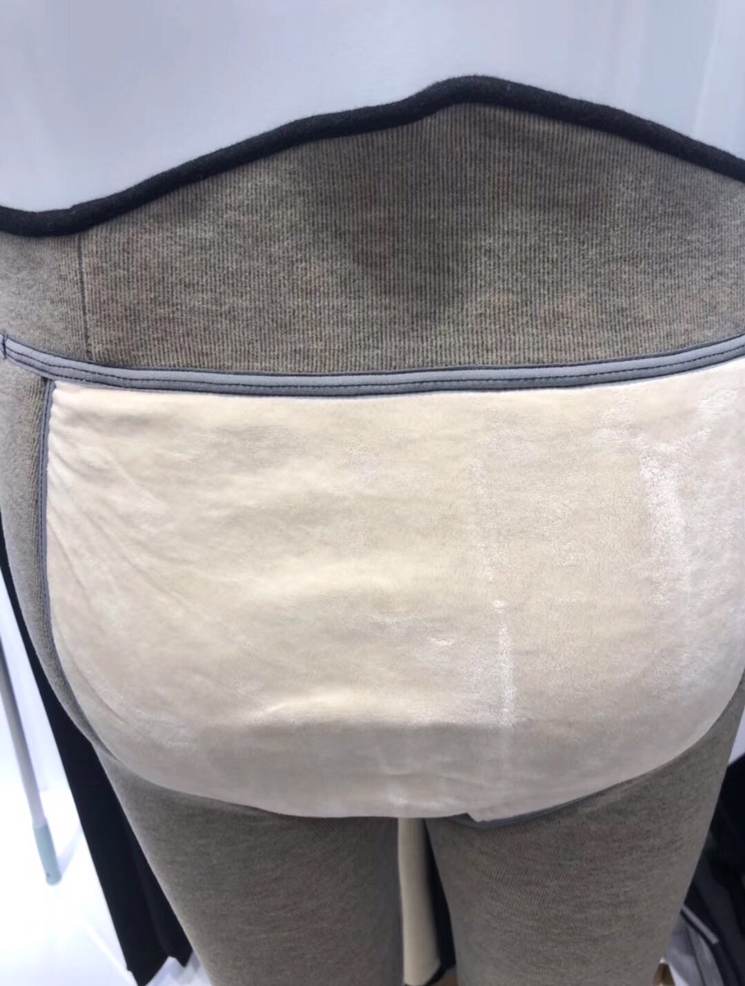 Cotton-Padded Men's Winter Plus Fleece Thickened High Waisted Windproof Fleece Pants Warm Leggings Specification drawing
