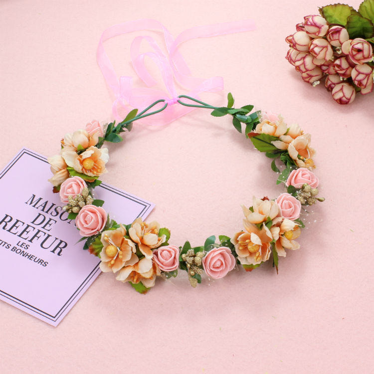 Forest girl garland, fairy hair ring, hair band, wreath, Korean-style bride headwear, seaside vacation, photo shoot, hair ring, hair accessory