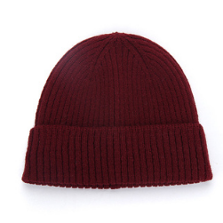 Pure Red Woolen Hat for Kids - Front View