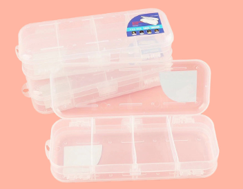 铅笔盒文具盒收纳盒透明塑料双面双开文具盒图