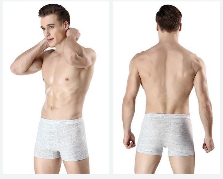 Men's Underwear Pure Cotton Men's Boxers Pure Cotton Solid Color Waist Simple Sexy Breathable Boxers Specification drawing