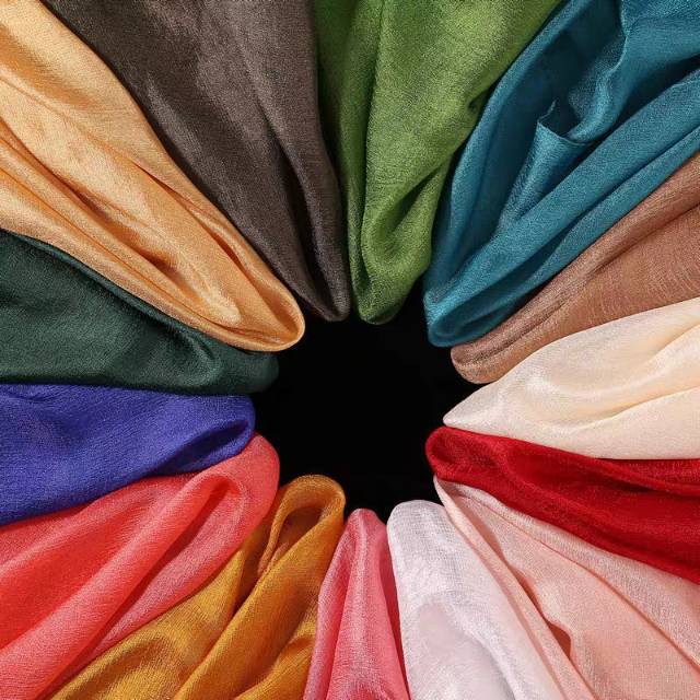 Silk scarves are pure color hot style scarves worn by muslims thumbnail