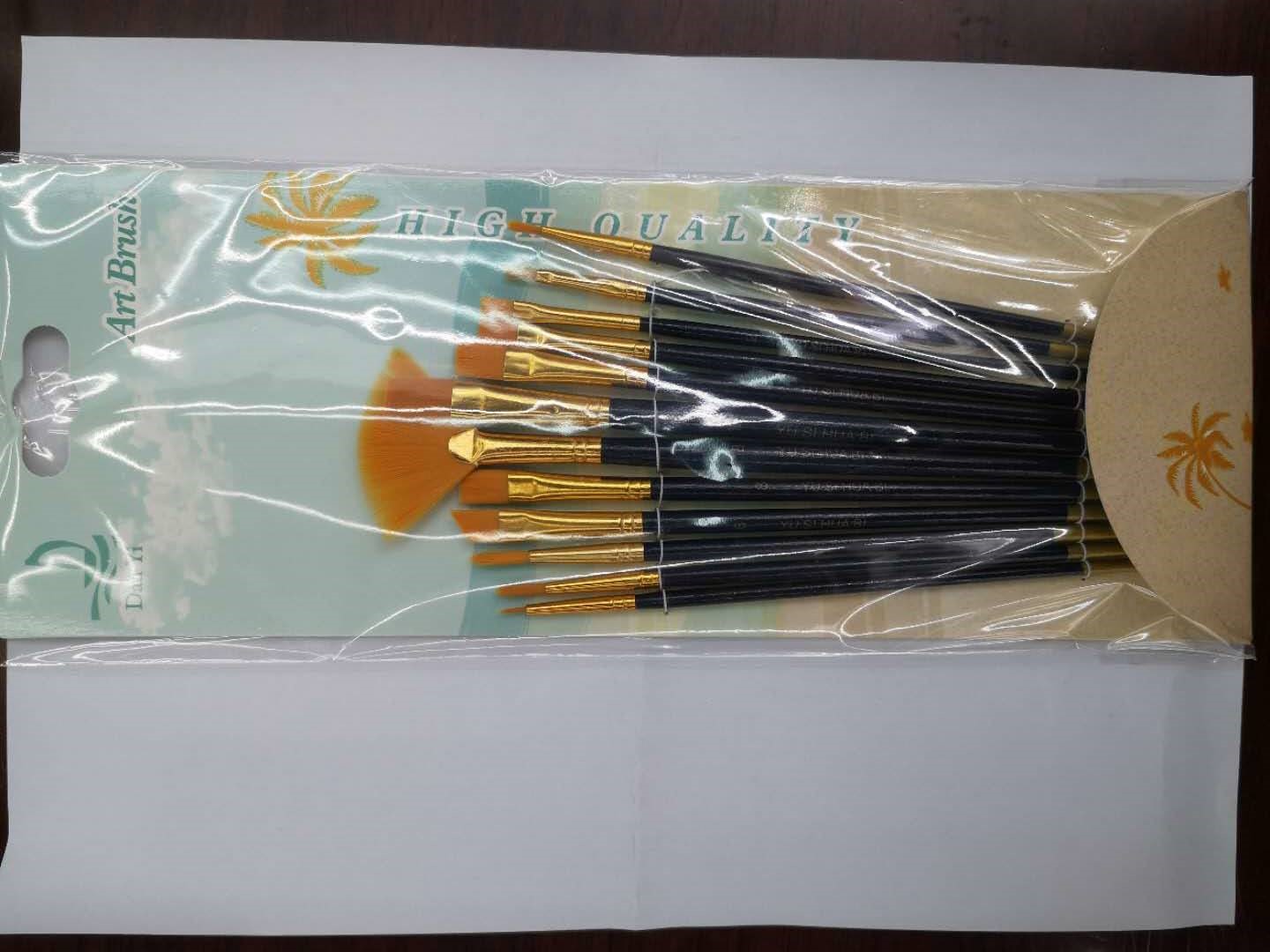 Oil Painting Gouache Watercolor Acrylic Drawing Brush Set Nylon Wool Long Pole details Picture