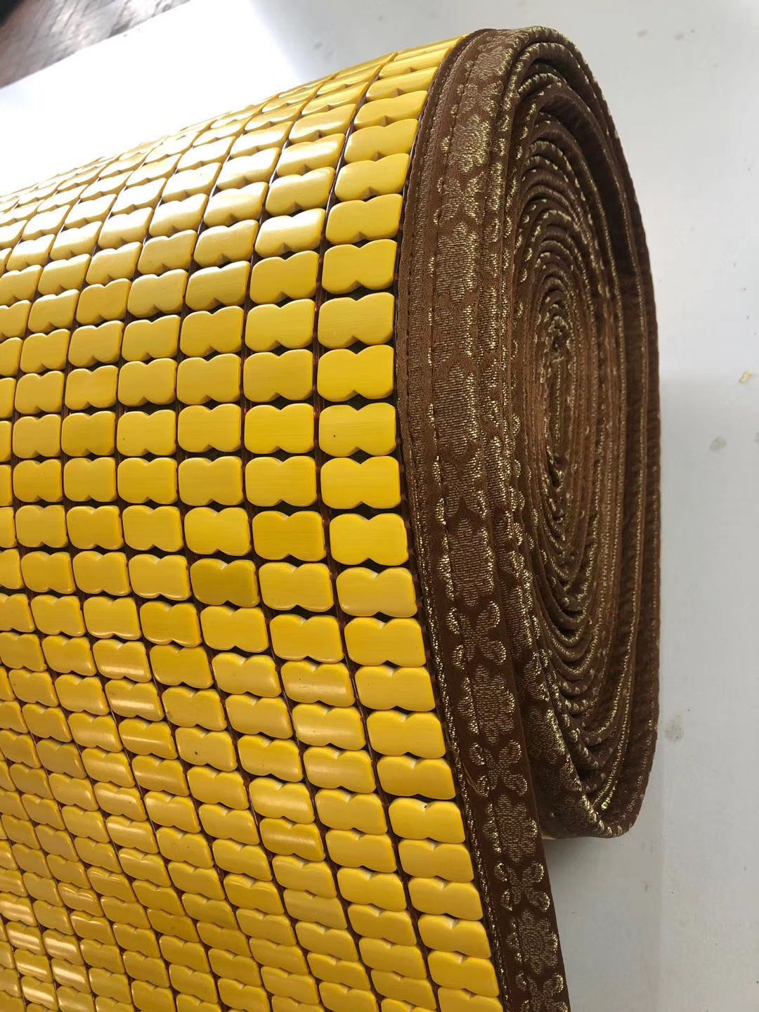 Simple Natural Carbonized Mahjong Mat 1.8M Bed Folding Summer Cool Double Bamboo Mat details Picture