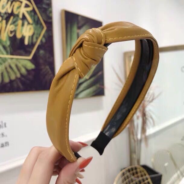South Korea's new PU fabric knotting fine border slip hair hoop headband Specification drawing