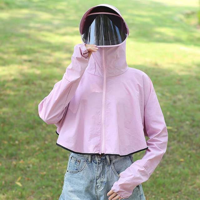 Women's sun-protective clothing with lenses, sun-protective clothes for driving and cycling, women's summer UV protection, breathable and versatile light jackets