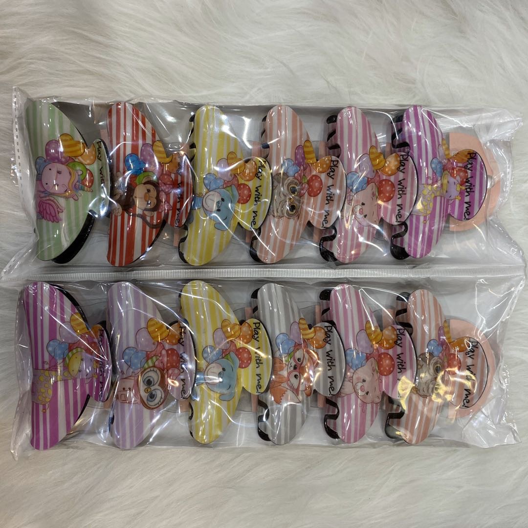 网红爆款人气热销新款卡通印花亚克力大号爪夹