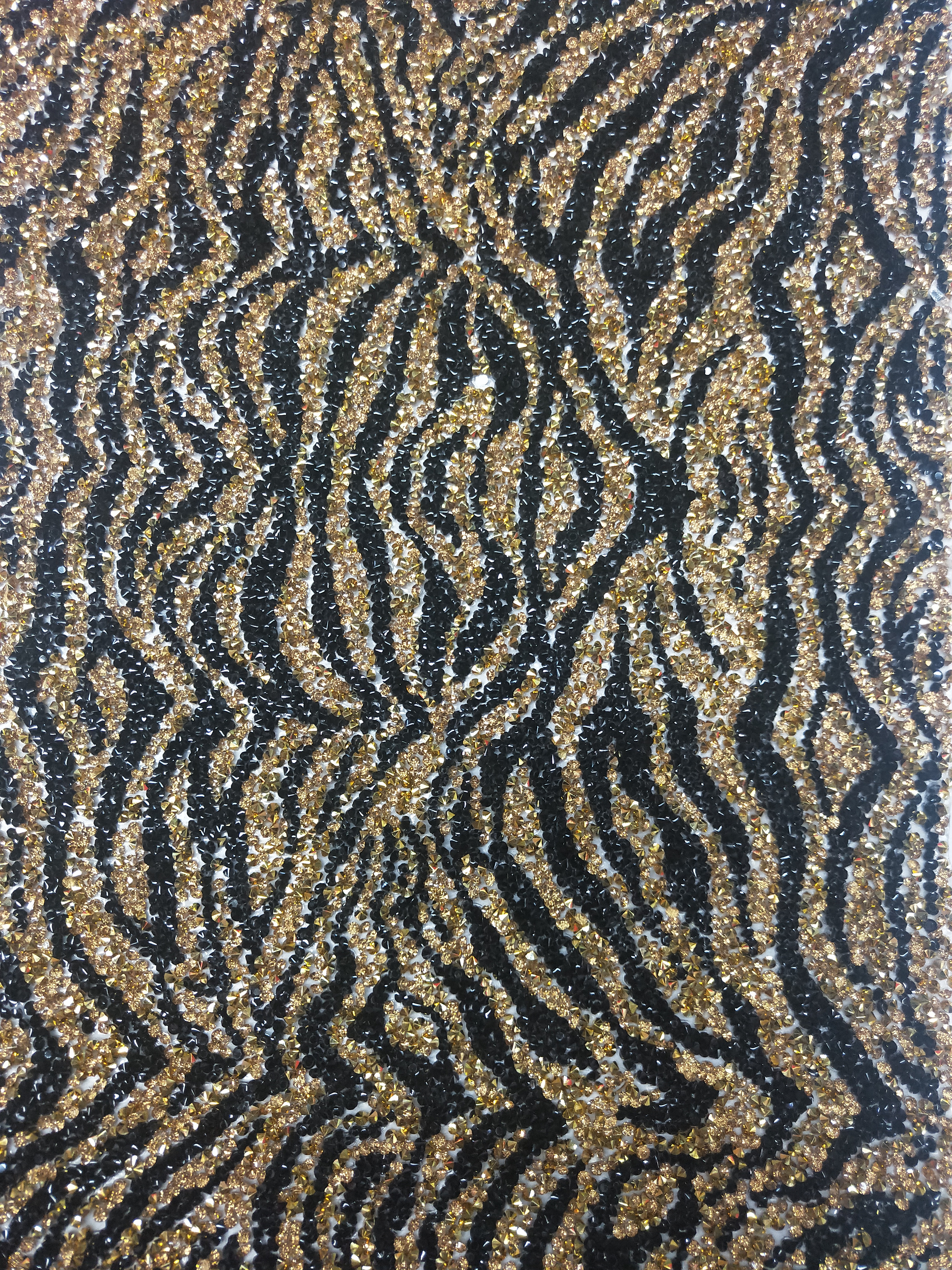 24*40Cm Water Drill Leopard Print Series Hot Melt Glue Hot Drill Glue Mesh Back Glue Stick Drill Specification drawing