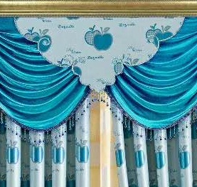 厂家直销卧室伸缩杆免打孔安装出租房屋宿舍长窗帘款式4产品图