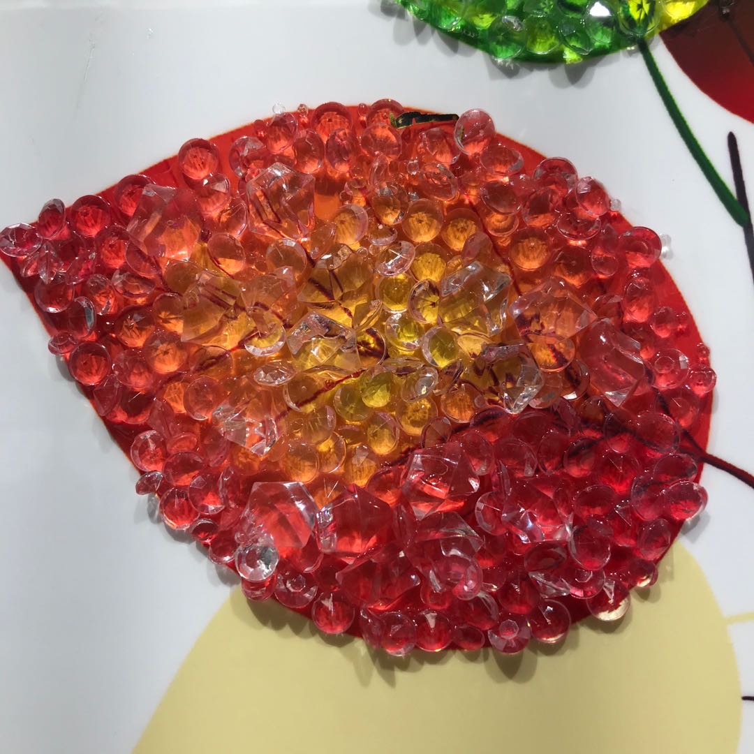 镶钻晶瓷轻奢玄关装饰画走廊竖版客厅过道挂画抽象背景壁画细节图