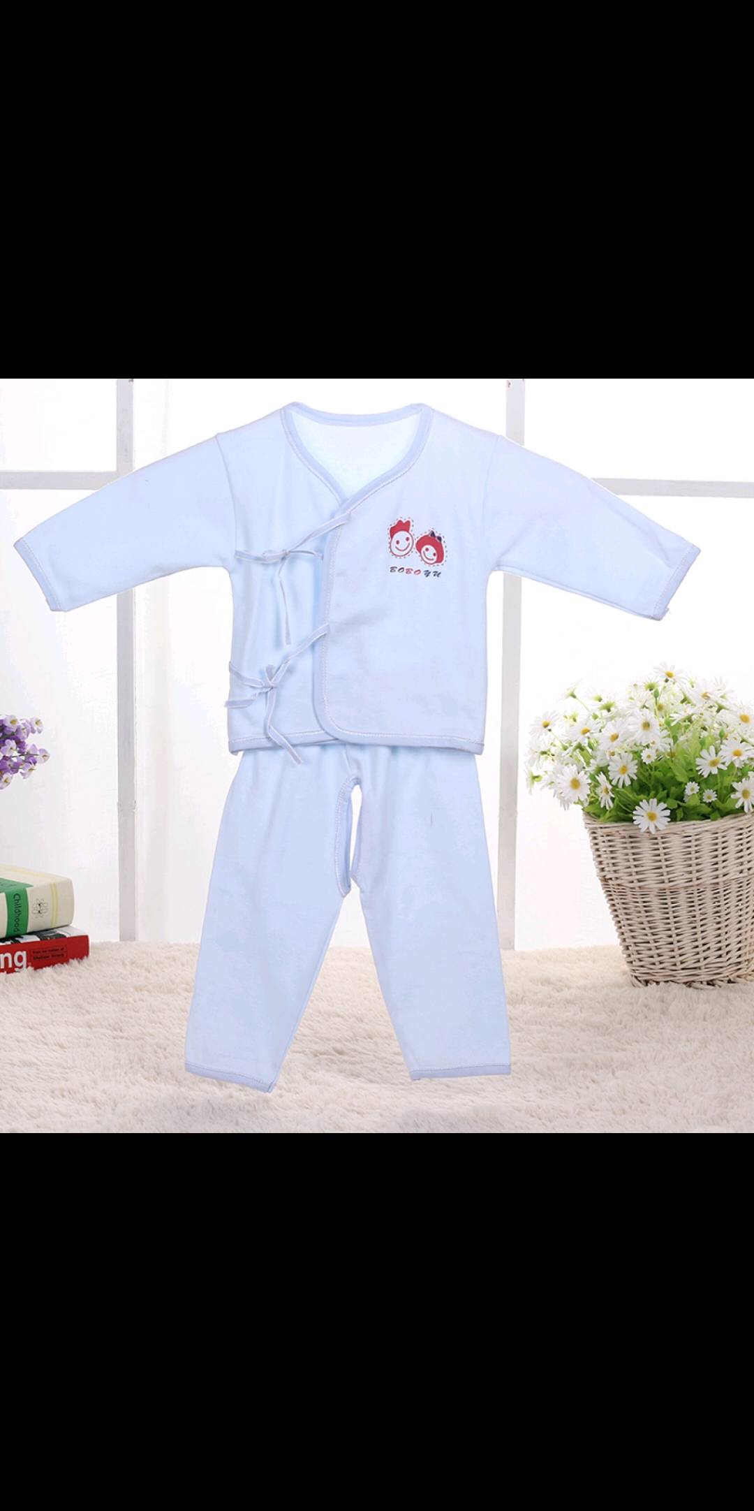 Tong Yin Newborn Clothes 0-3 Months Pure Cotton Newborn Baby Underwear Set Infant Monk Clothing Spring And Autumn details Picture