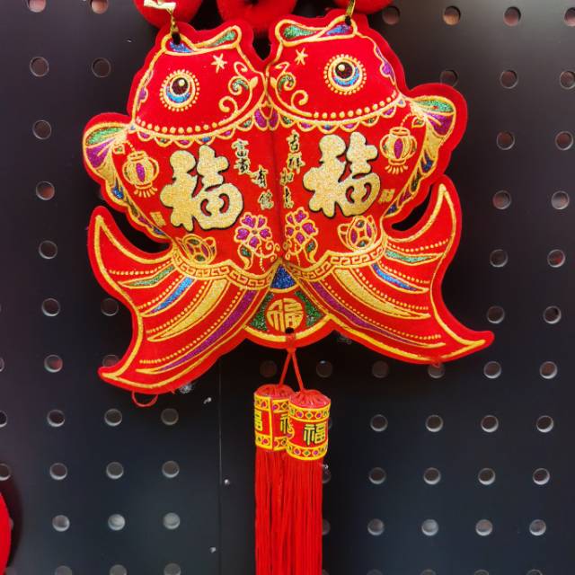 Chinese knot pendants, living room golden fortune board knots, fish tassels, wealth and abundance, New Year decorations, New Year supplies, housewarming and Spring Festival new house ornaments Specification image