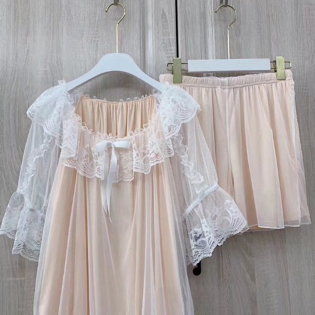 Lace sexy thin base layer thermal underwear set, youth sweater details Picture