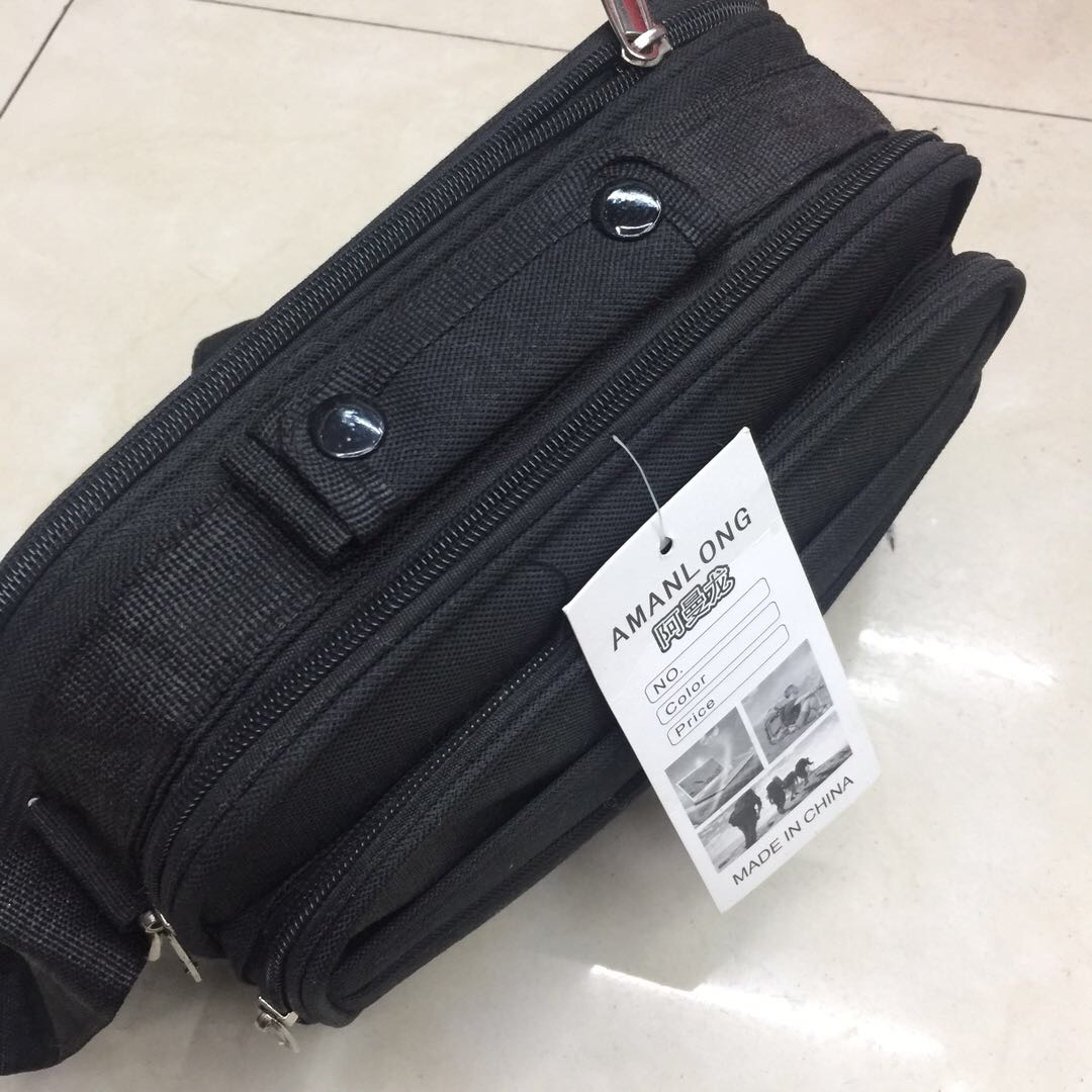 Men's multi-layered single-shoulder crossbody bag, business bag, bag for doing business and collecting money, ticket seller bag, cash register bag details Picture
