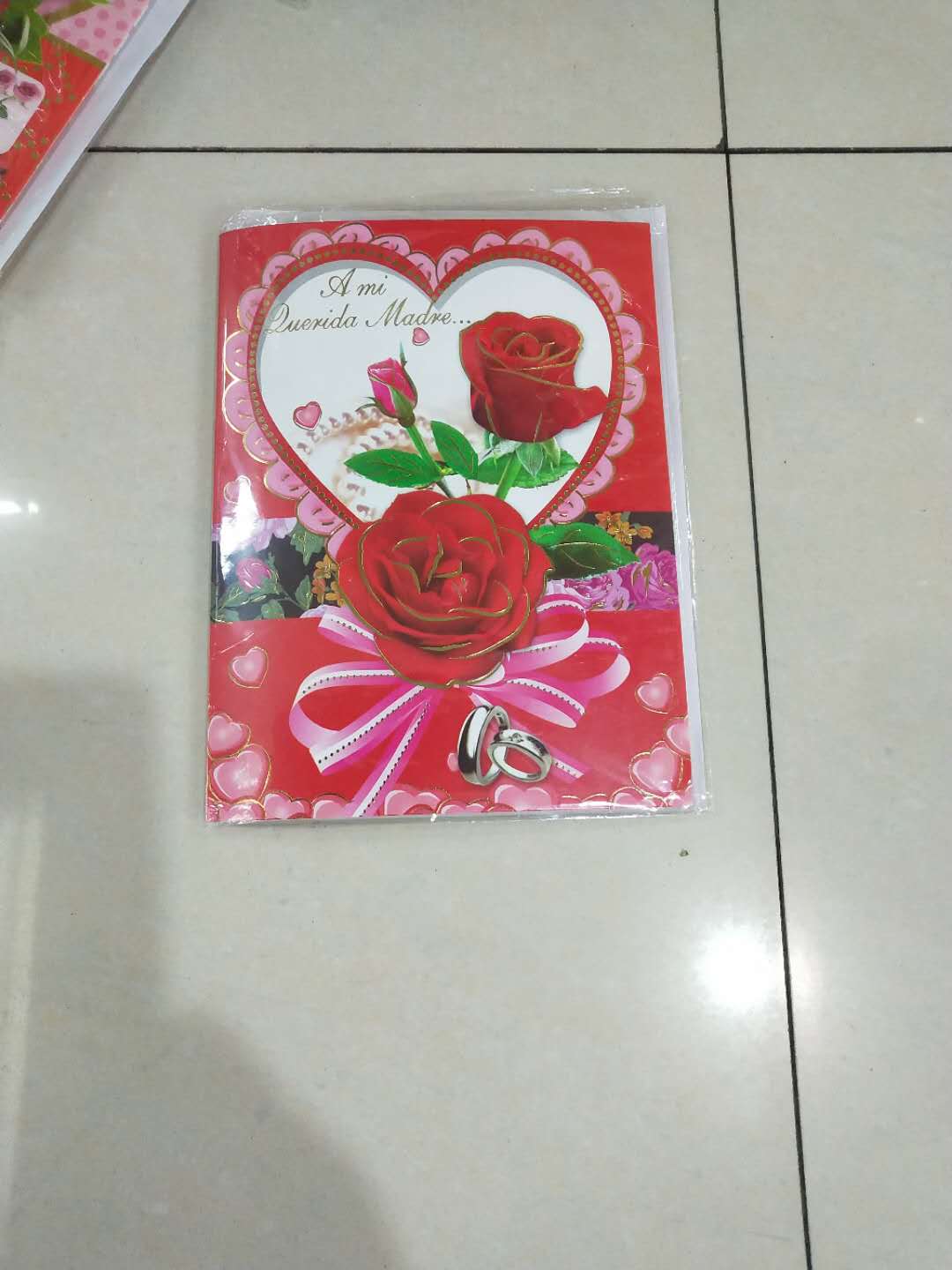 玫瑰花音乐贺卡祝福卡片批发纸张厚实顺滑细节图