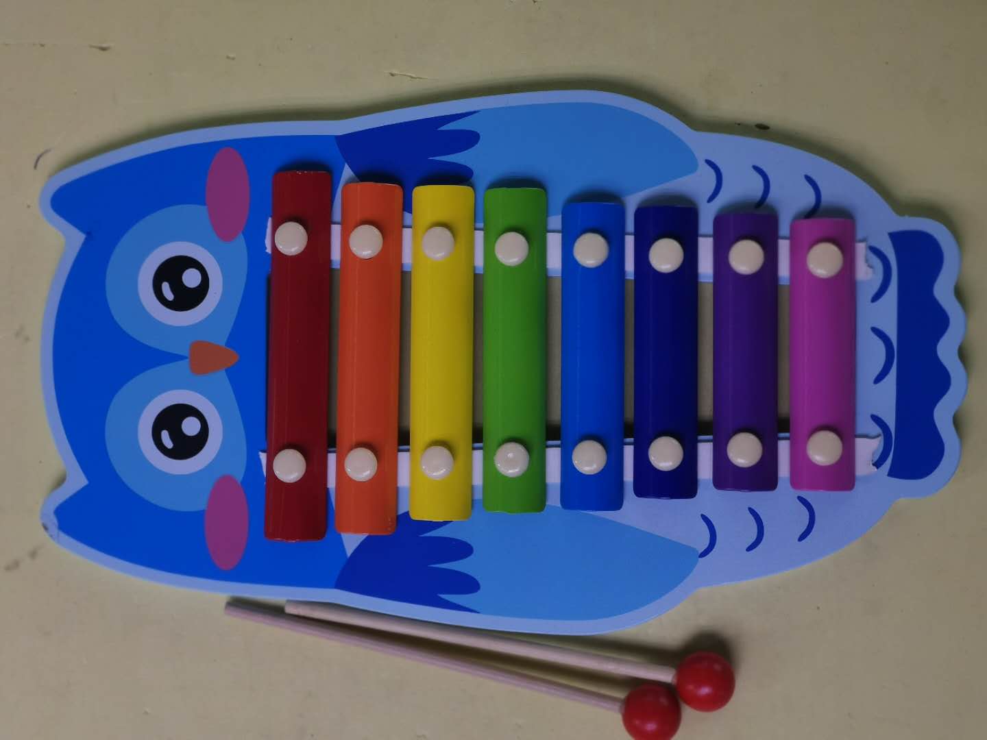 Hand piano educational toy 1-2-3-4 years old boys and girls children wooden early education eight-tone piano boys and girls baby thumbnail