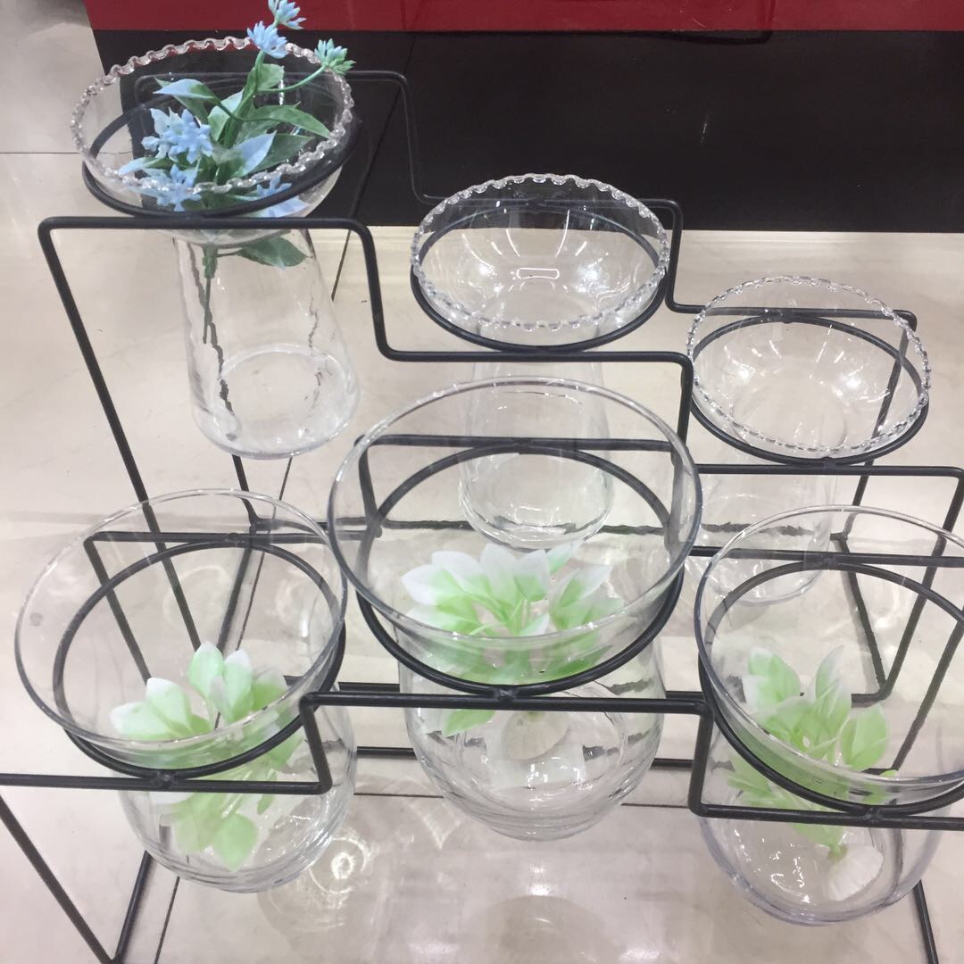 Glass balcony flower arrangement ornaments, utensils, hydroponic and aquaculture utensils and ornaments