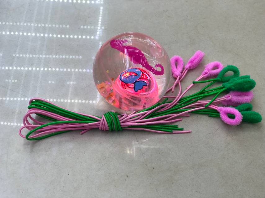 6.5cm发光弹力球带绳款TPU材质儿童玩具 Specification image