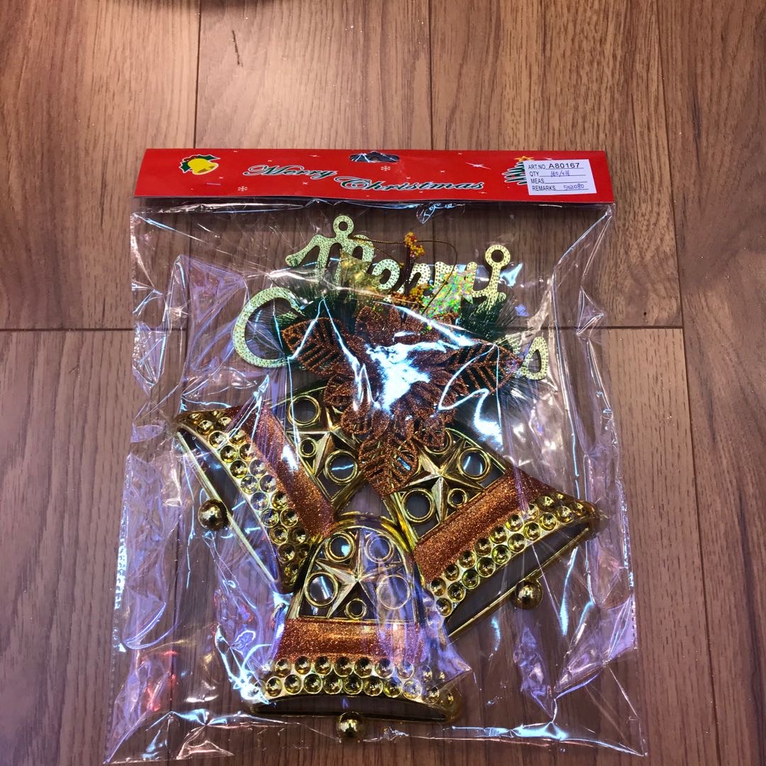 Christmas bell pendants, Christmas decorations, scene arrangement, shopping mall store pendants, Christmas tree small bell pendants