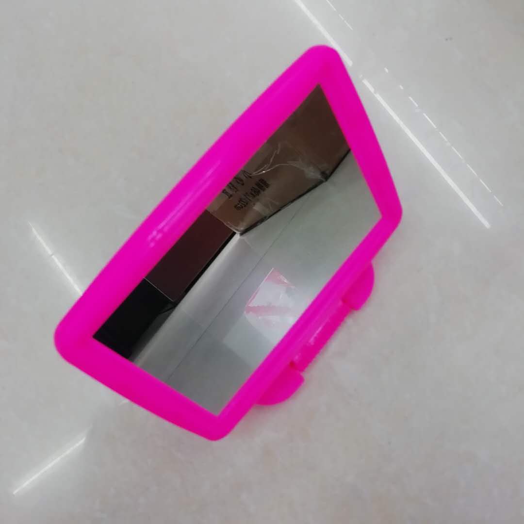The small mirror of makeup table of dormitory folded portable dressing mirror pink square thumbnail