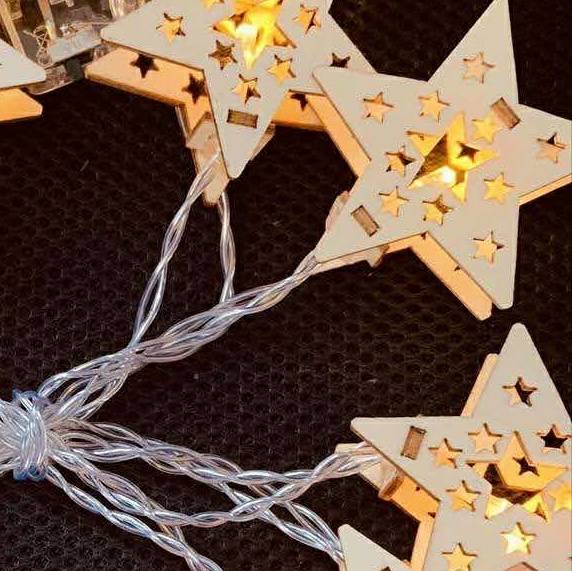 Christmas decorative lights led string lights, popular romantic small bulbs for houses, small cages, five-pointed star-shaped New Year's lighting fixtures, 111 Specification image