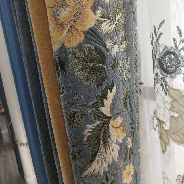 New styles of Guose Tianxiang cashmere home curtains are sold directly by the manufacturer and available for retail and wholesale Specification image