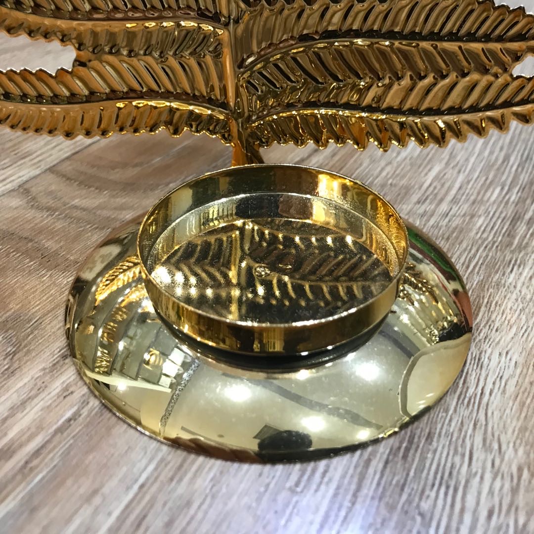 Nordic creative leaf candlestick decoration and display details Picture