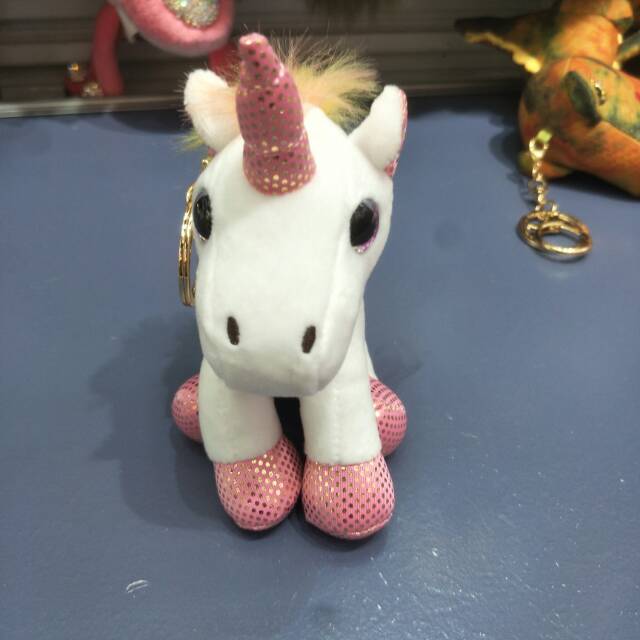 Cute cartoon unicorn key chain fashion hot style car key pendant thumbnail