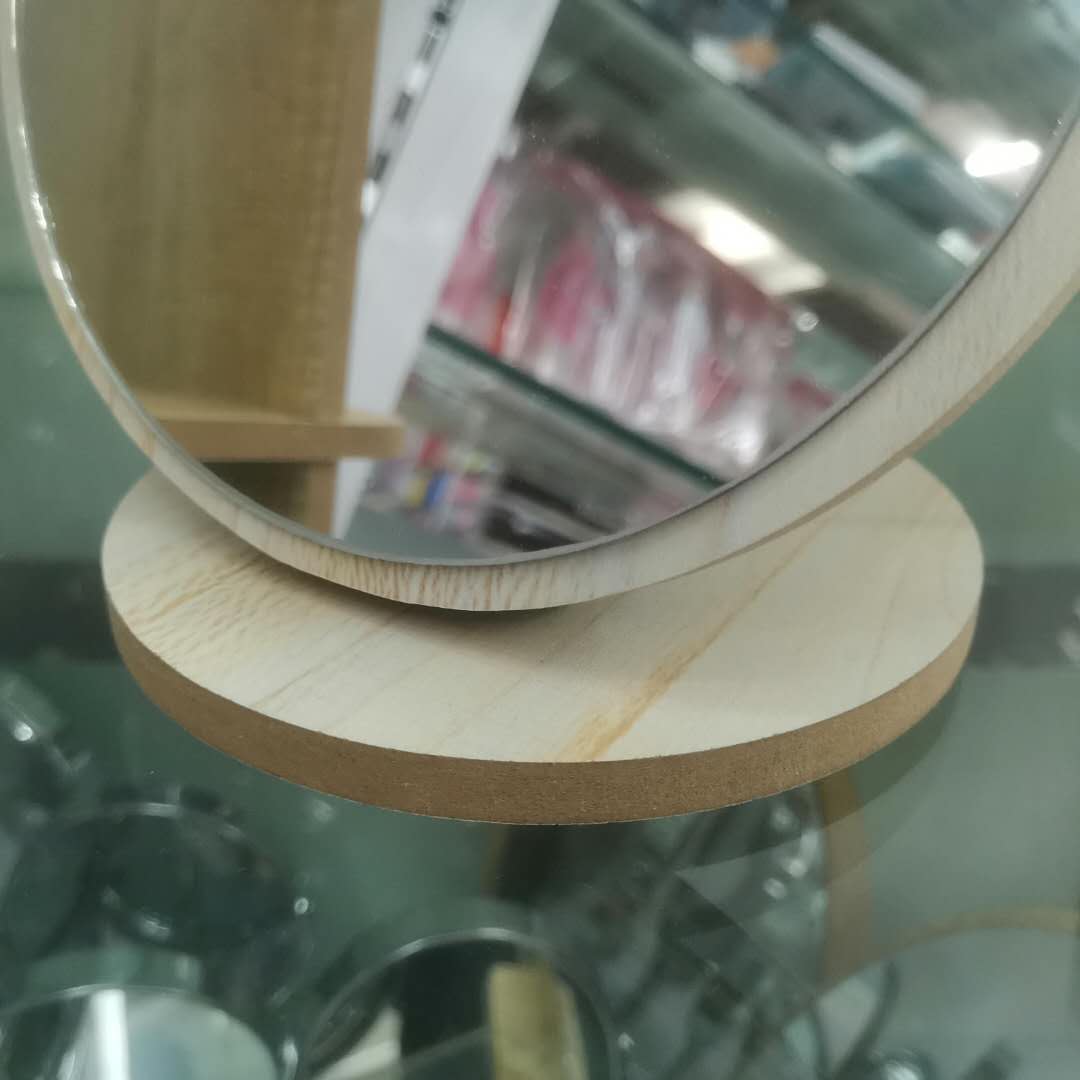高清化妆镜子台式简易梳妆镜子木质可爱公主镜 折叠便携 大号镜子详情图3