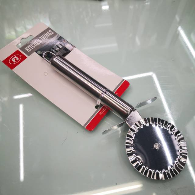 Stainless Steel Flower Wheel Pizza Knife Lace Single Wheel Pizza Wheel Knife Baking Tools Pizza Hob Pie Knife In Stock details Picture