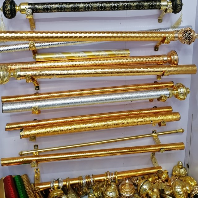 Roman rod curtain rod, single and double rod bracket, curtain track, thickened aluminum alloy hook Specification image