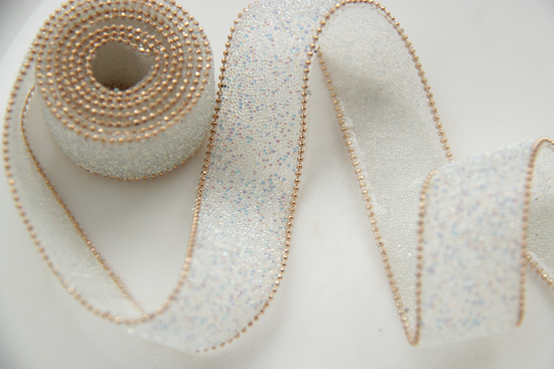 Diy High-Grade Dress Decoration Accessories Hand Sewn Hot Glue Gold Border Flash High-End Fixed Product Width 2Cm Specification drawing