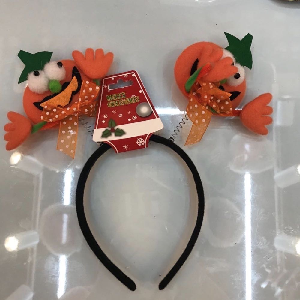 Foreign Trade Europe And The United States Girls Headwear Hair Accessories Hair Band Hair Card Three-Dimensional Pumpkin Christmas Headwear Three-Dimensional