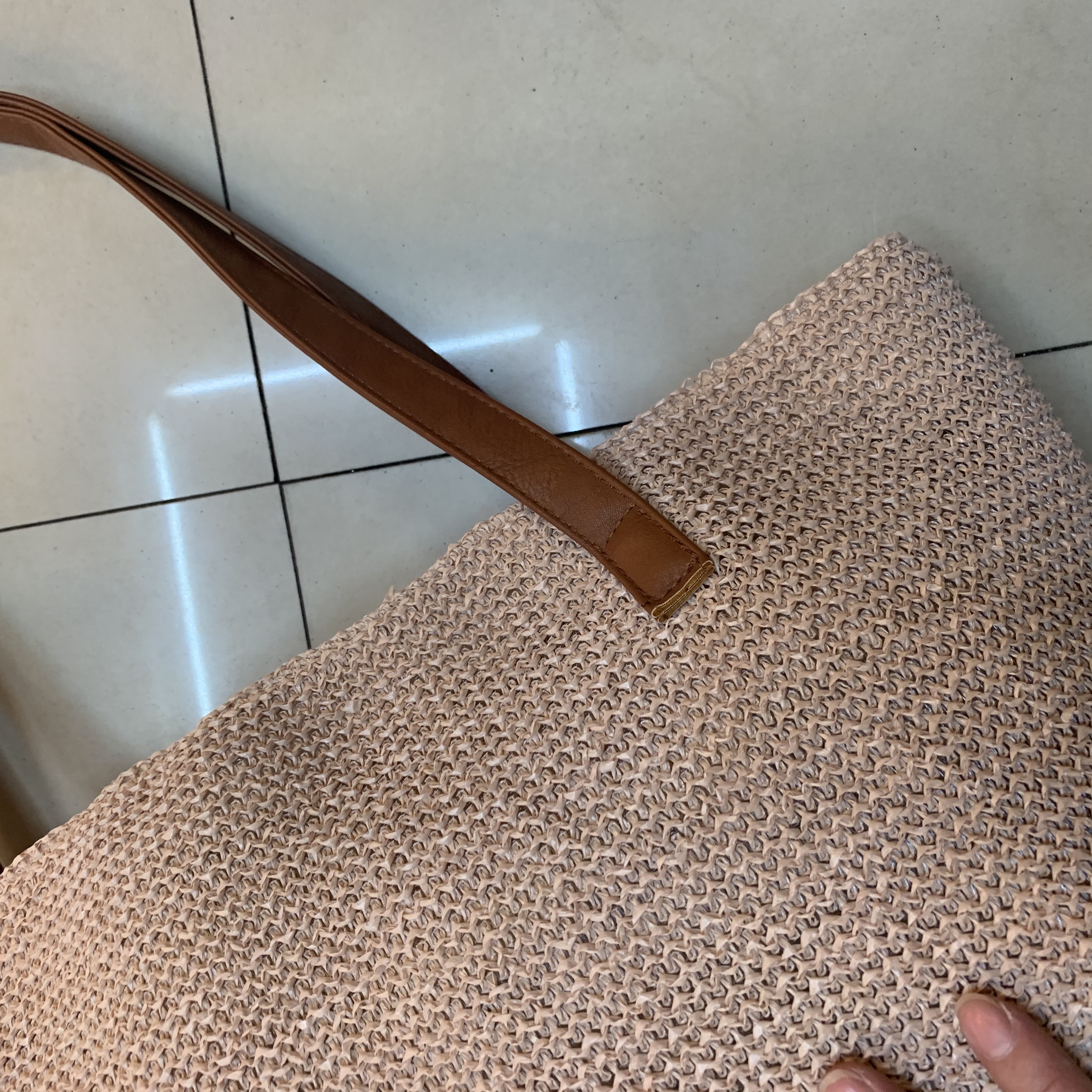 Going Out Space Mommy Bag Straw Bag Female Hook Hook New Canvas Bag Beach Bag Youth Bag Portable Cloth Bag details Picture