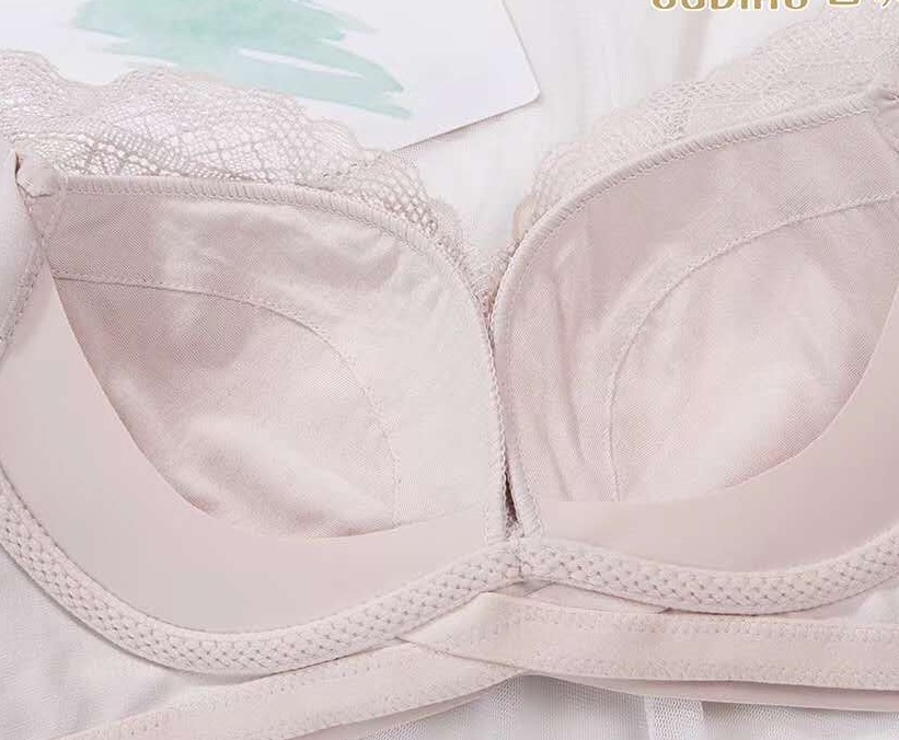 Breathable And Skin-Friendly Cotton Mesh Bra With Extended Shoulder Strap With Breast Compression Sexy Back Push-Up Bra Specification drawing